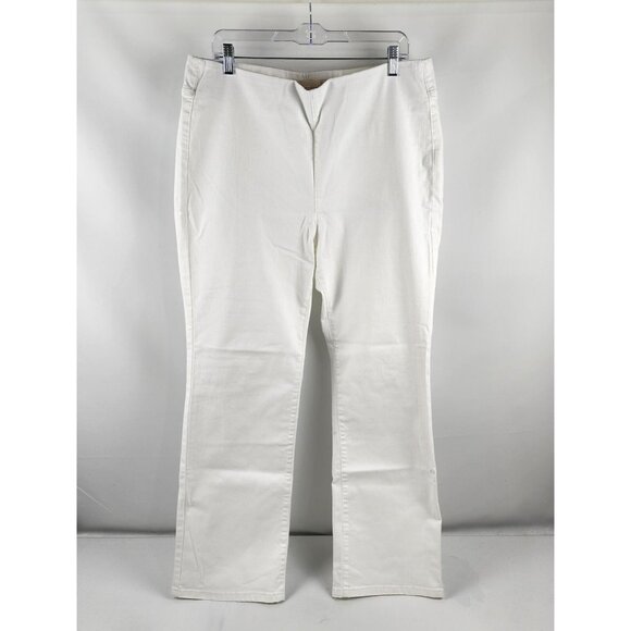Soft Surroundings Jeans Womens XL White Pull on Bootcut Ultimate Denim NWT - Picture 2 of 12